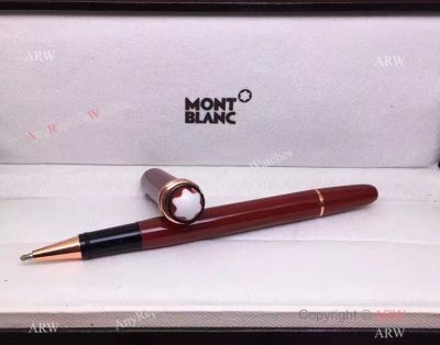 Copy Montblanc Heritage Collection Rouge & Noir Star Clip Red Rollerball Pen